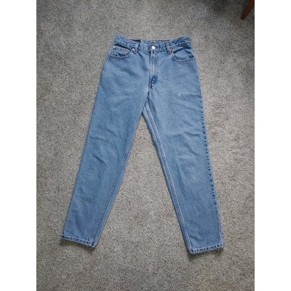 Vintage 550 Levis 1999 Stone Wash High Women Sz 11 Jr. Relaxed Fit Tapered Leg
